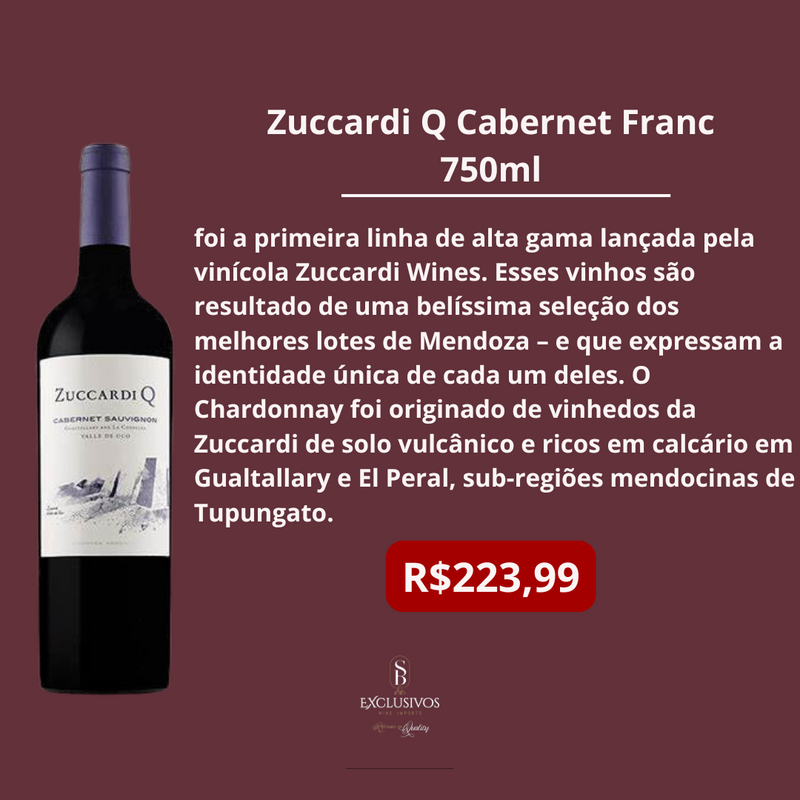 VINHO Zuccardi Q Cabernet Franc 750ml