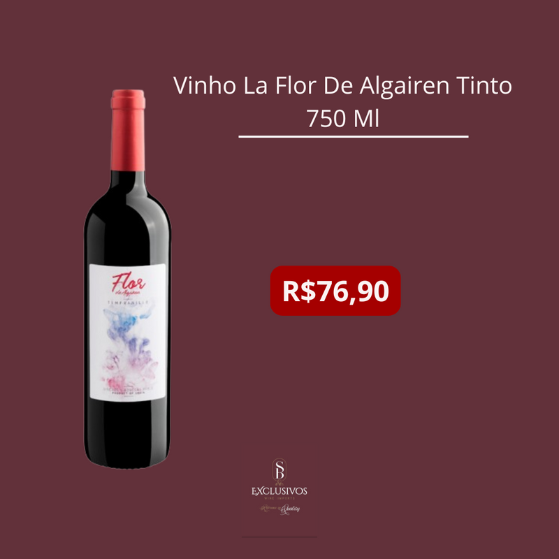 Vinho La Flor De Algairen Tinto 750 Ml