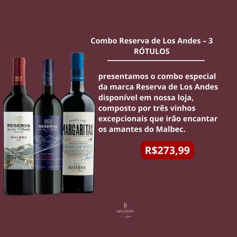 Combo Reserva de Los Andes – 3 RÓTULOS